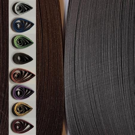 delightfully edgy 3mm dark brown quilling paper