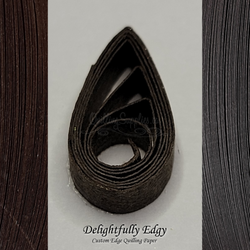 delightfully edgy dark brown quilling paper