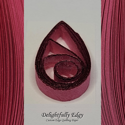 delightfully edgy dark pink quilling paper with deep red shimmer edge 2