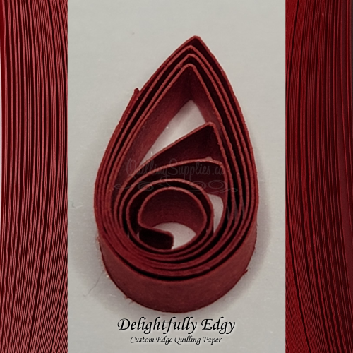 delightfully edgy dark red quilling paper