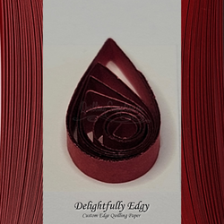 delightfully edgy dark red quilling paper with deep red shimmer edge