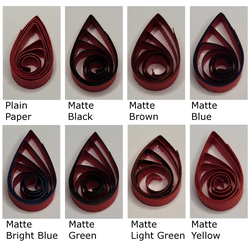 delightfully edgy dark red quilling paper matte teardrops 1