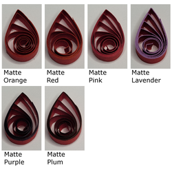 delightfully edgy dark red quilling paper matte teardrops 2