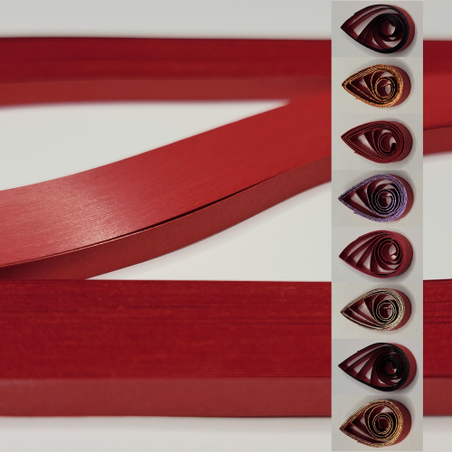 delightfully edgy 5mm dark red quilling paper