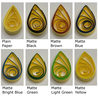 delightfully edgy dark yellow quilling paper matte teardrops 1