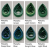 delightfully edgy emerald green quilling paper metallic teardrops 3