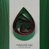 delightfully edgy emerald green quilling paper with deep red shimmer edge 2