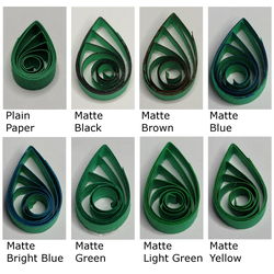 delightfully edgy emerald green quilling paper matte teardrops 1