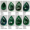 delightfully edgy emerald green quilling paper matte teardrops 1