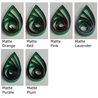 delightfully edgy emerald green quilling paper matte teardrops 2