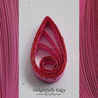 delightfully edgy fuchsia quilling paper with deep red shimmer edge 2