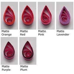 delightfully edgy fuchsia quilling paper matte teardrops 2