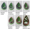 delightfully edgy green quilling paper metallic teardrops 4