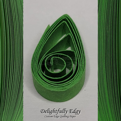 delightfully edgy green quilling paper
