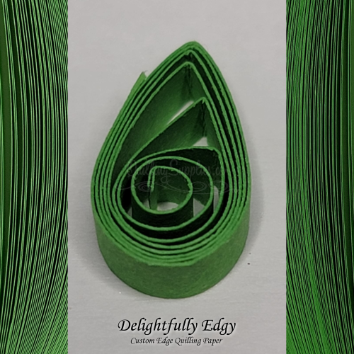 delightfully edgy green quilling paper