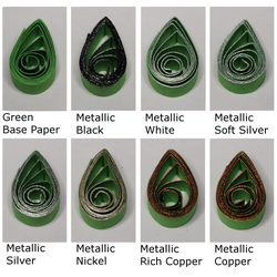 delightfully edgy green quilling paper metallic teardrops 2