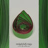 delightfully edgy green quilling paper with deep red shimmer edge 2