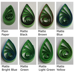 delightfully edgy green quilling paper matte teardrops 1