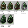 delightfully edgy green quilling paper matte teardrops 2