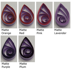 delightfully edgy lavender quilling paper matte teardrops 2