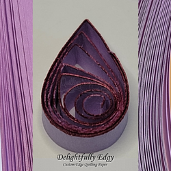delightfully edgy lavender quilling paper with deep red shimmer edge