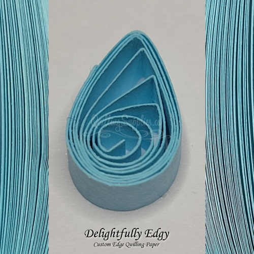 delightfully edgy light blue quilling paper