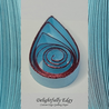 delightfully edgy light blue quilling paper with deep red shimmer edge