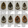 delightfully edgy light brown quilling paper metallic teardrops 1