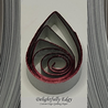 delightfully edgy light grey quilling paper with deep red shimmer edge 2