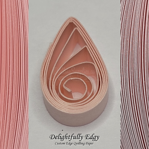 delightfully edgy light pink quilling paper