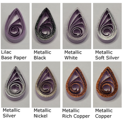 delightfully edgy lilac quilling paper metallic teardrops 2