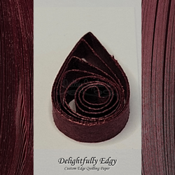 delightfully edgy mahogany quilling paper with deep red shimmer edge 2