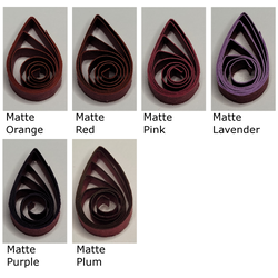 delightfully edgy mahogany quilling paper matte teardrops 2