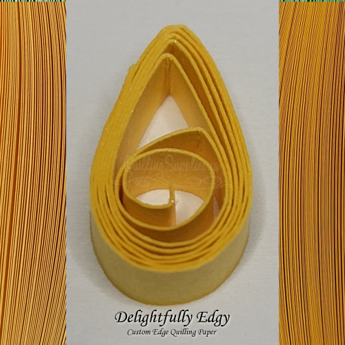 delightfully edgy mustard yellow quilling paper