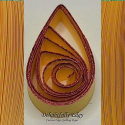 delightfully edgy mustard yellow quilling paper with deep red shimmer edge 2