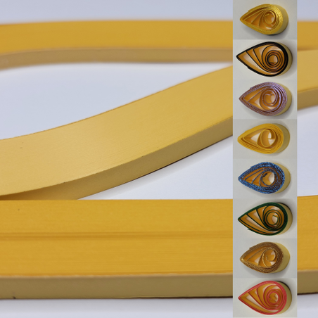 delightfully edgy 5mm mustard yellow quilling paper