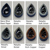 delightfully edgy navy blue quilling paper metallic teardrops 1