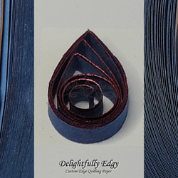 delightfully edgy navy blue quilling paper with deep red shimmer edge 2