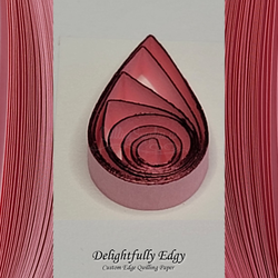 delightfully edgy pink quilling paper with deep red shimmer edge 2