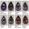 delightfully edgy purple quilling paper metallic teardrops 1