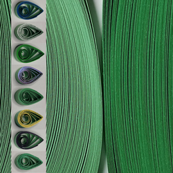 delightfully edgy 3mm Russian green quilling paper