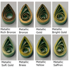 delightfully edgy Russian green quilling paper metallic teardrops 2