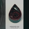 delightfully edgy Sacramento green quilling paper with deep red shimmer