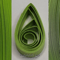 delightfully edgy sage green quilling paper