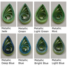 delightfully edgy sage green quilling paper metallic teardrops 3