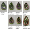 delightfully edgy sage green quilling paper metallic teardrops 4