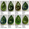 delightfully edgy sage green quilling paper matte teardrops 1