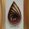 delightfully edgy warm beige quilling paper with deep red shimmer