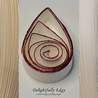 delightfully edgy 3mm white quilling paper with deep red shimmer