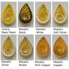 delightfully edgy yellow quilling paper metallic teardrops 1